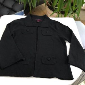 Black cardigan sweater